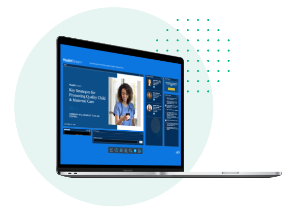 Digital event screenshot - HealthStream Training Webinars